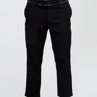 Konus Men's Cropped Side Zip Pants In Black