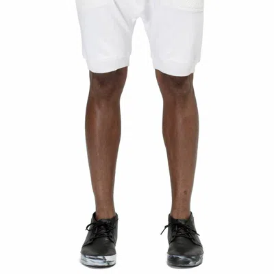 Konus Men's Drop Crotch Shorts Contrast Pockets In White