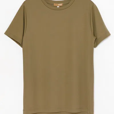 Konus Men's Eco Friendly Reolite Tech T-shirt In Khaki In Green