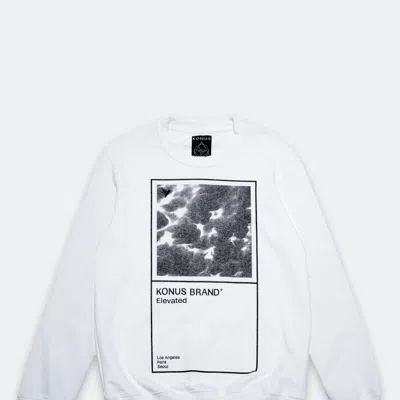 Konus Men's 'elevated' Crewneck Sweatshirt In White