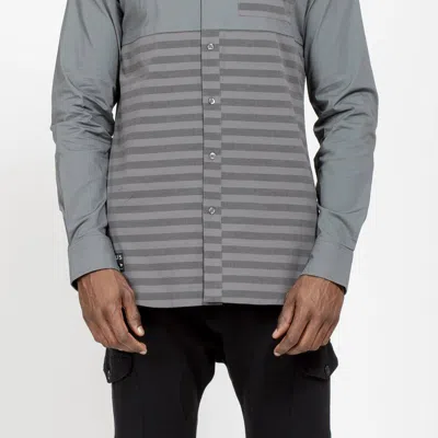 Konus Men's Elongated Hoodie Shirt In Charcoal In Grey