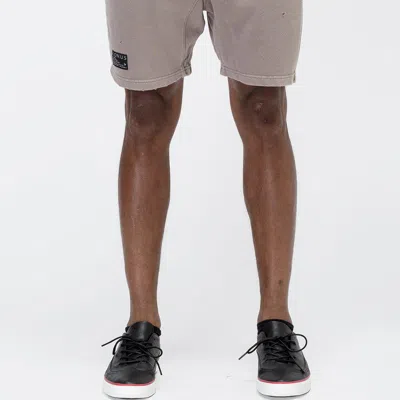 Konus Men's Garment Dyed French Terry Shorts In Mocha In Brown