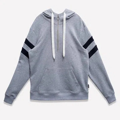 Konus Men's Half Zip Pullover Hoodie In Heather Grey In Gray