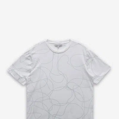 Konus Men's Linework Print T-shirt In White