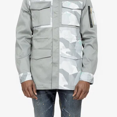 Konus Men's M-65 Military Jacket In Grey In Gray