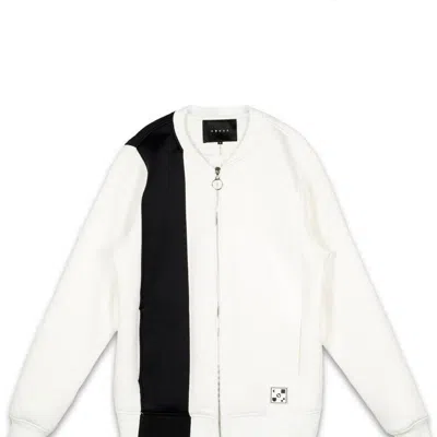 Konus Men's Neoprene Bomber Jacket In White