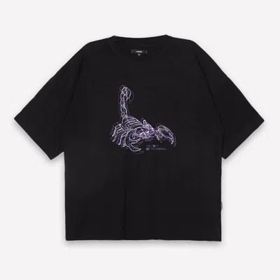 Konus Men's Oversize Scorpion Graphic Tee In Black/purple