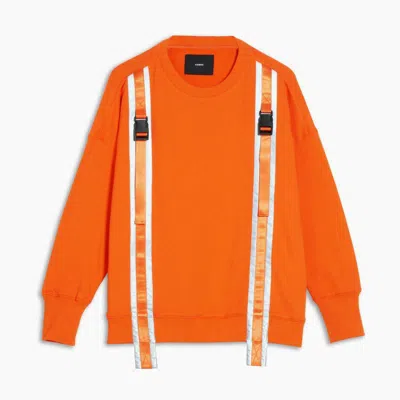 Konus Men's Reflective Tape Sweatshirt In Orange