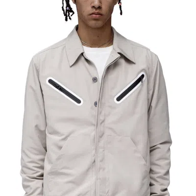 Konus Men's Short Jacket With Tape On Waistband In Gray