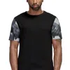 Konus Men's Sleeve Contrast T-shirt In Black