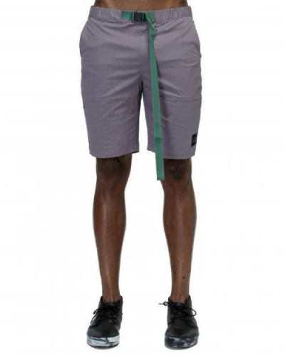Konus Men's Stretch Twill Shorts With Nylon Tape Closure In Purple