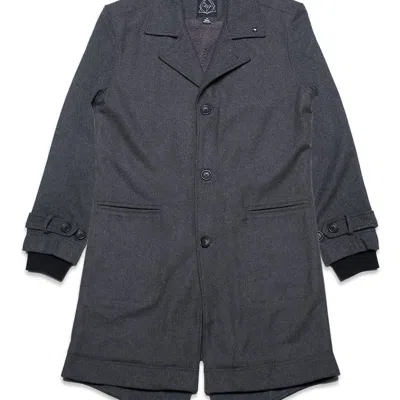 Konus Men's Wool Blend Fishtail Coat In Grey