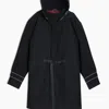 KONUS MEN'S WOOL BLEND HOODED COAT WITH REFLECTIVE PIPING
