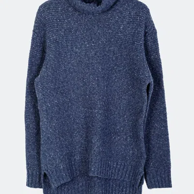 Konus Unisex Acrylic Wool Blend Turtleneck Sweater In Blue