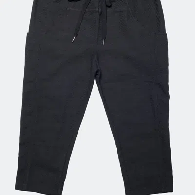 Konus Unisex Cropped Pants With Side Panels In Black