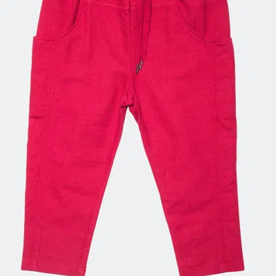 Konus Unisex Cropped Pants With Side Panels In Red