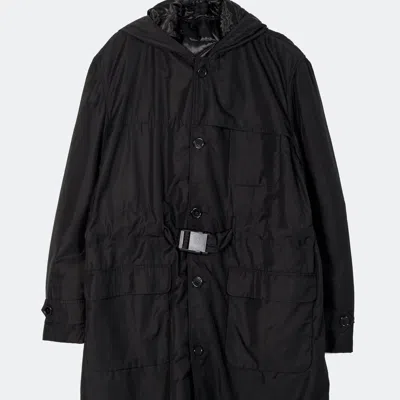 Konus Unisex Detachable Liner Hooded Parka Jacket In Black
