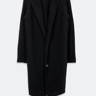 Konus Unisex Wool Blend Cardigan Sweater In Black