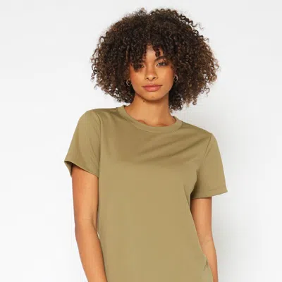 Konus Women's Eco Friendly Reolite Tech T-shirt In Khaki In Brown