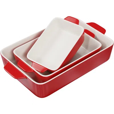Kook Kitchenware Baking Dishes In Red