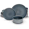 Kook Kitchenware Hearthstone Collection Kook Ceramic Dinnerware Set In Blue