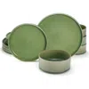 Kook Kitchenware Hearthstone Collection Kook Ceramic Dinnerware Set In Green