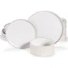 Kook Kitchenware Hearthstone Collection Kook Ceramic Dinnerware Set In White