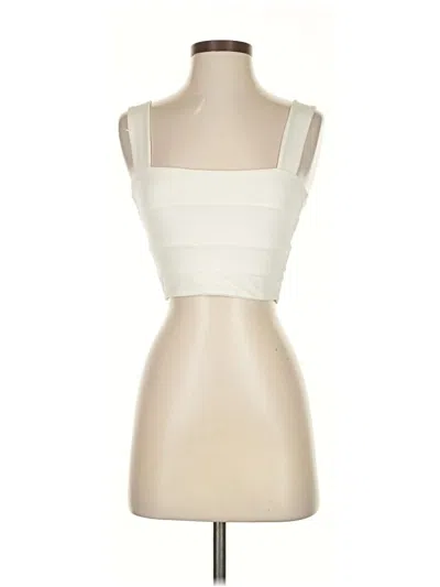 Pre-owned Kookai Tank Top Ivory Strapless Neckline Tops In White