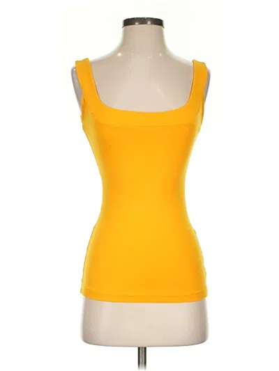 Pre-owned Kookai Tank Top Yellow Square Neckline Tops