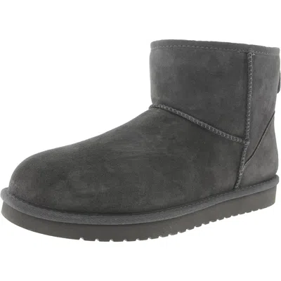 Koolaburra Burra Mini Mens Leather Cozy Shearling Boots In Multi