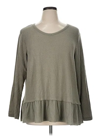 Pre-owned Koolaburra By Ugg 3/4 Sleeve T-shirt In Gray