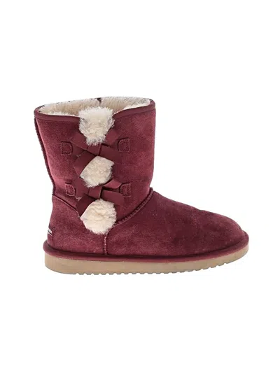 Pre-owned Koolaburra By Ugg Boots In Burgundy