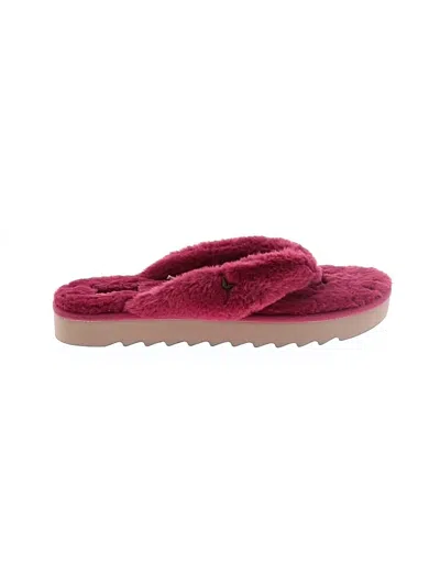 Pre-owned Koolaburra By Ugg Flip Flops In Burgundy