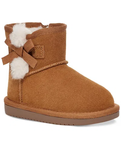 Koolaburra By Ugg Kids Victoria Mini Booties In Chestnut