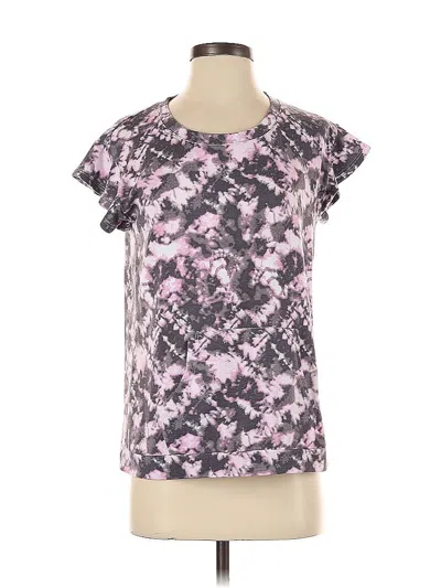 Pre-owned Koolaburra By Ugg Short Sleeve Top Purple Scoop Neck Tops