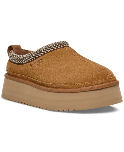 Koolaburra By Ugg Women's Burree Slip-on Platform Slippers In Chestnut