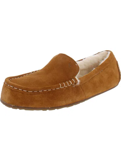 Koolaburra Lezly Womens Suede Slip On Loafer Slippers In Brown