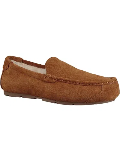 Koolaburra Tipton Mens Suede Faux Fur Moccasin Slippers In Multi