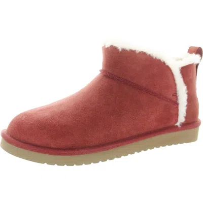 Koolaburra Ultra Mini Womens Faux Fur Lined Suede Winter & Snow Boots