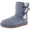 Koolaburra Victoria Short Womens Faux Fur Lined Suede Winter & Snow Boots In Multi