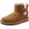 Koolaburra Womens Faux Fur Lined Polyester Booties In Brown