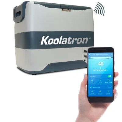 Koolatron 12v Portable Freezer/refrigerator With Bluetooth 42 Qt (40l) In White;gray