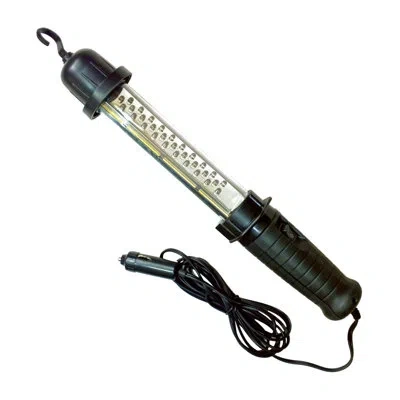 Koolatron 12v Portable Hanging Led Work Light With Cord, Black, Handsfree Lantern, Weatherproof Ultra