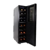 Koolatron 18 Bottle Dual Zone Wine Cooler Freestanding Wine Fridge In Black