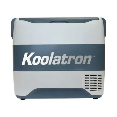 Koolatron 54 Qt. Electric Cooler, 50l Car Refrigerator With Bluetooth Control, 72 Can Car Fridge In White;gray