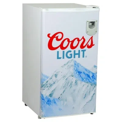 Koolatron Coors Light Compact Fridge With Bottle Opener, 3.2 Cu Ft (90l), White