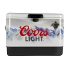 Koolatron Coors Light Ice Chest Cooler With Bottle Opener- 51l (54 Qt)- 85 Cans In Silver