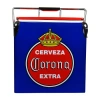 Koolatron Corona Retro Ice Chest Cooler With Bottle Opener 13l (14 Qt)- Blue And Red In Blue