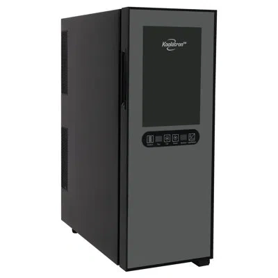 Koolatron Dual Zone 10" Freestanding 12 Bottle Wine Refrigerator In Black