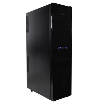 Koolatron Dual Zone 10" Freestanding 18 Bottle Wine Refrigerator In Black